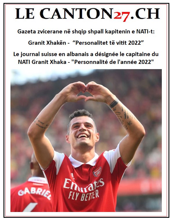 Gazeta zviceriane në shqip Le Canton27.ch shpall Granit Xhakën “Personalitet të vitit 2022”